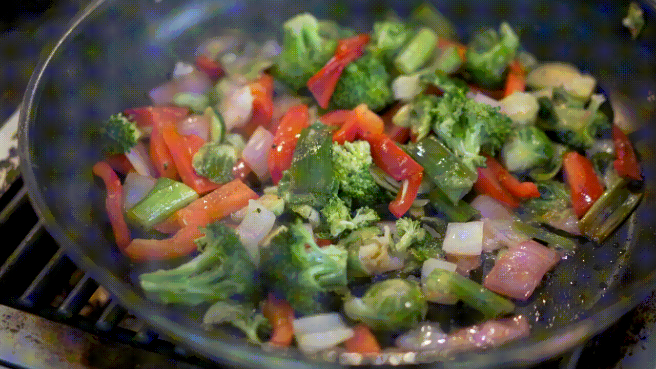 Chef preparing a healthy meal